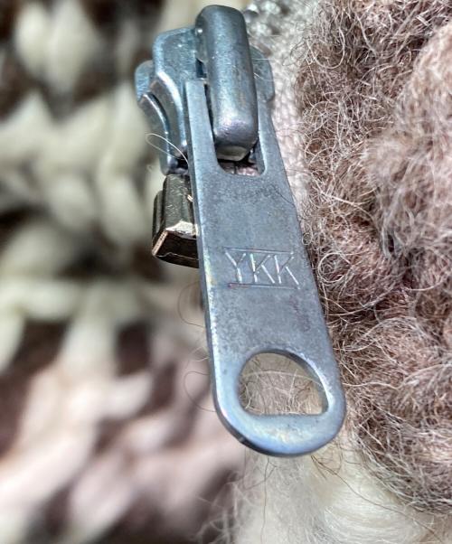 古着（フルギ）古着 (フルギ) カウチンニットカーディガン ホワイト×ブラウン サイズ:ーの古着・服飾アイテム