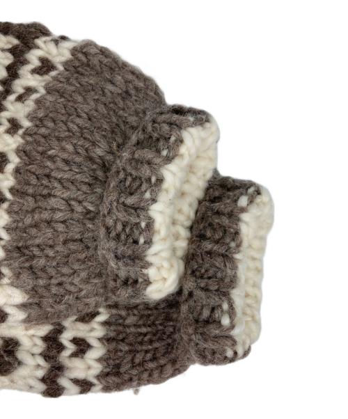 古着（フルギ）古着 (フルギ) カウチンニットカーディガン ホワイト×ブラウン サイズ:ーの古着・服飾アイテム