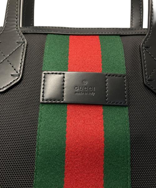 GUCCI（グッチ）GUCCI (グッチ) シェリーライン2WAYトートバッグ ブラックの古着・服飾アイテム