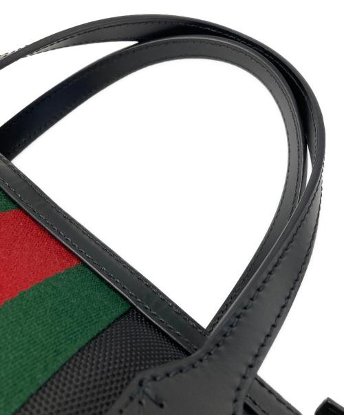 GUCCI（グッチ）GUCCI (グッチ) シェリーライン2WAYトートバッグ ブラックの古着・服飾アイテム