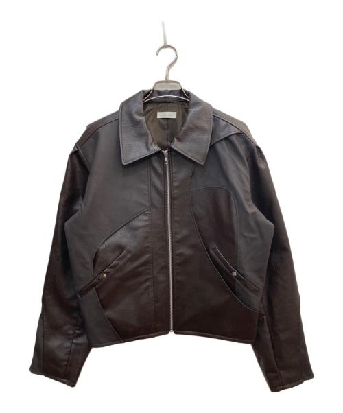 Knuth Marf（クヌースマーフ）Knuth Marf (クヌースマーフ) leather riders blouson/レザー ライダース ブルゾン ブラウン サイズ:Ⅿの古着・服飾アイテム
