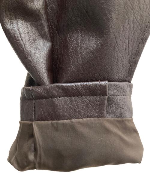 Knuth Marf（クヌースマーフ）Knuth Marf (クヌースマーフ) leather riders blouson/レザー ライダース ブルゾン ブラウン サイズ:Ⅿの古着・服飾アイテム