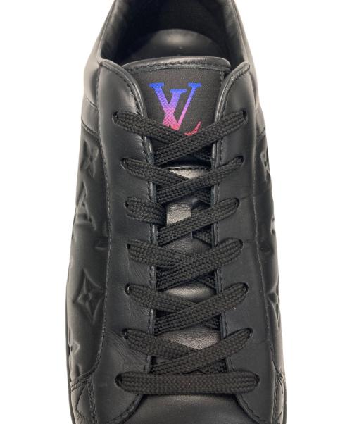 LOUIS VUITTON（ルイ ヴィトン）LOUIS VUITTON (ルイ ヴィトン) エンボスモノグラム レザースニーカー ブラック サイズ:6の古着・服飾アイテム