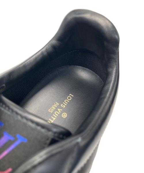 LOUIS VUITTON（ルイ ヴィトン）LOUIS VUITTON (ルイ ヴィトン) エンボスモノグラム レザースニーカー ブラック サイズ:6の古着・服飾アイテム