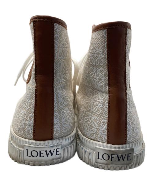 LOEWE（ロエベ）LOEWE (ロエベ) アナグラム ハイカットスニーカー ブラウン サイズ:42の古着・服飾アイテム
