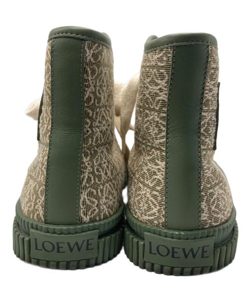 LOEWE（ロエベ）LOEWE (ロエベ) アナグラムハイカットスニーカー グリーン サイズ:36の古着・服飾アイテム