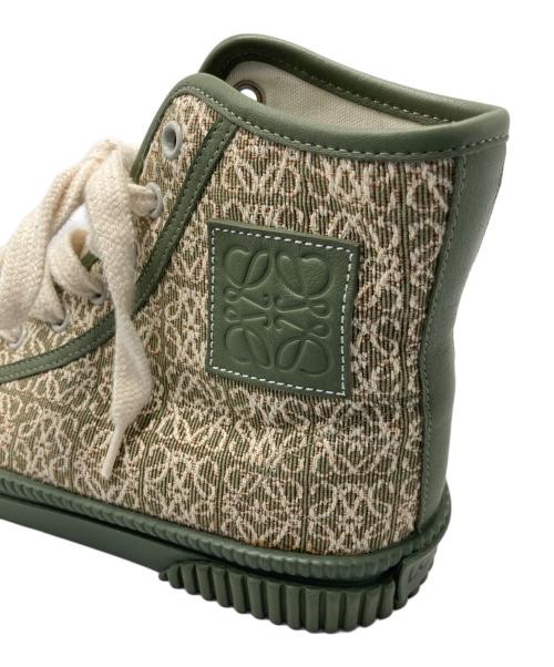 LOEWE（ロエベ）LOEWE (ロエベ) アナグラムハイカットスニーカー グリーン サイズ:36の古着・服飾アイテム