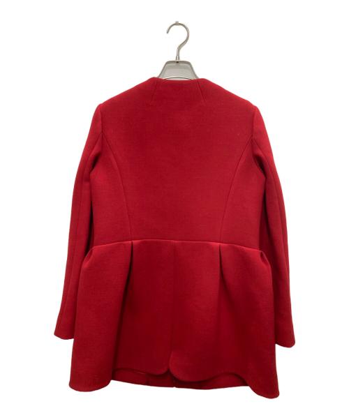 MIU MIU（ミュウミュウ）MIU MIU (ミュウミュウ) リボンミドルコート レッド サイズ:40の古着・服飾アイテム