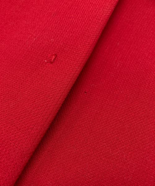 MIU MIU（ミュウミュウ）MIU MIU (ミュウミュウ) リボンミドルコート レッド サイズ:40の古着・服飾アイテム