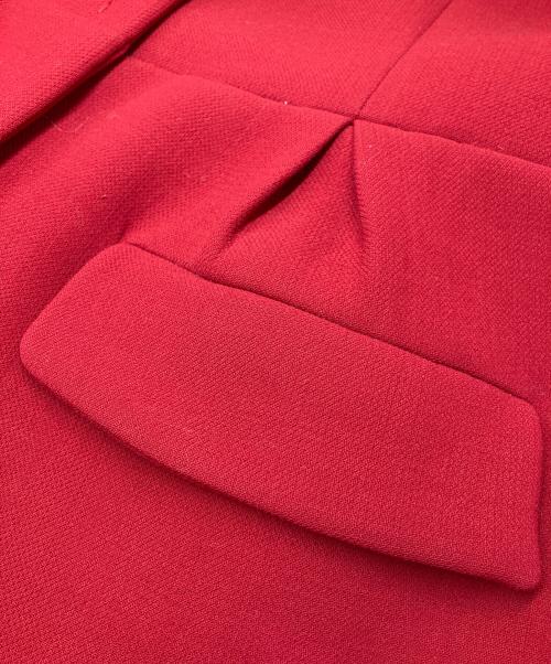 MIU MIU（ミュウミュウ）MIU MIU (ミュウミュウ) リボンミドルコート レッド サイズ:40の古着・服飾アイテム