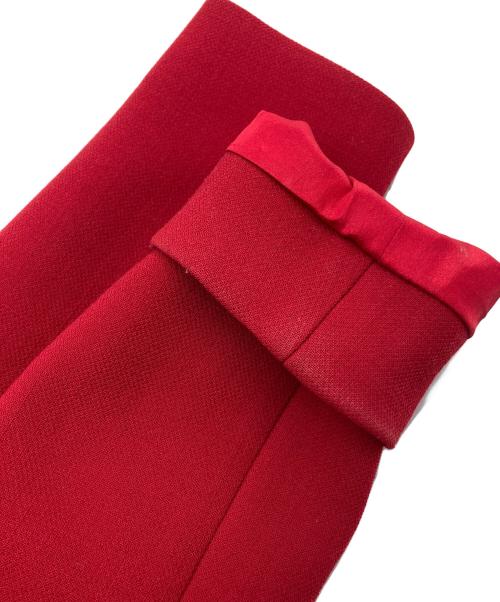 MIU MIU（ミュウミュウ）MIU MIU (ミュウミュウ) リボンミドルコート レッド サイズ:40の古着・服飾アイテム