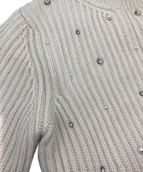 MIU MIU（ミュウミュウ）MIU MIU (ミュウミュウ) ビジューウールニット ピンク サイズ:40の古着・服飾アイテム