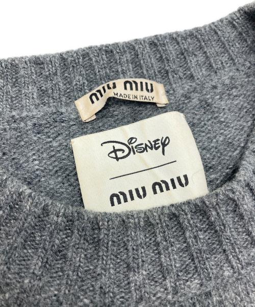 MIU MIU（ミュウミュウ）MIU MIU (ミュウミュウ) DISNEY (ディズニー) キャラクターモチーフニット グレー サイズ:38の古着・服飾アイテム