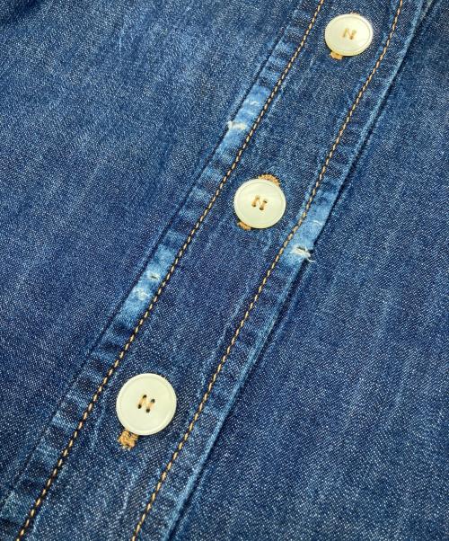 MIU MIU（ミュウミュウ）MIU MIU (ミュウミュウ) ダメージ加工デニムフリルワンピース インディゴ サイズ:38の古着・服飾アイテム