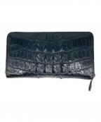 ---）の古着「クロコダイルレザーウォレット」｜ブラック