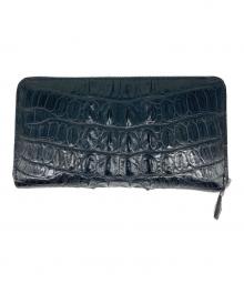 -（--）の古着「クロコダイルレザーウォレット」｜ブラック