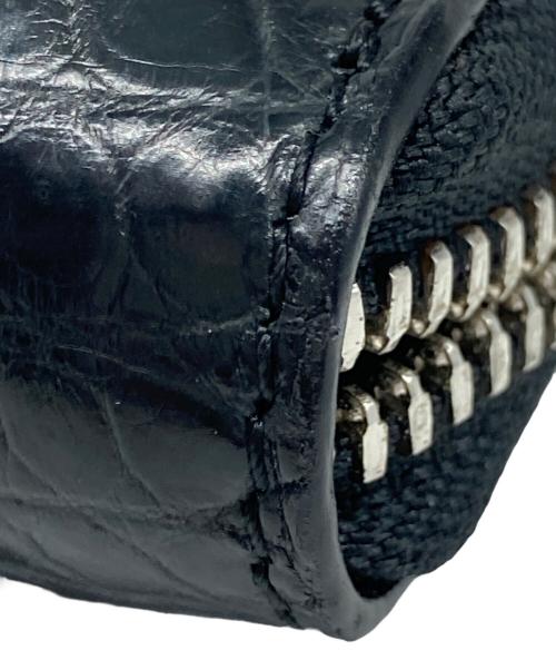 -（--）- (-) クロコダイルレザーウォレット ブラックの古着・服飾アイテム