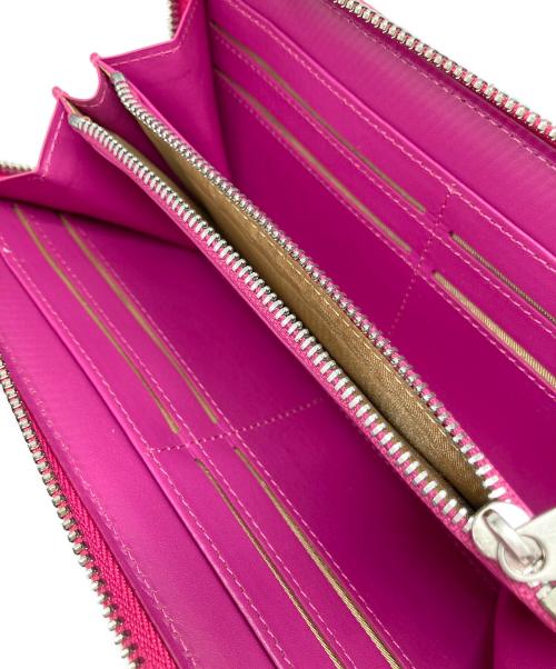 -（--）- (-) クロコダイルレザーウォレット ピンクの古着・服飾アイテム