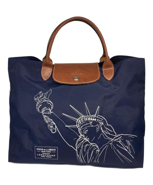 LONGCHAMP（ロンシャン）LONGCHAMP (ロンシャン) ルプリアージュ トートバッグ ネイビーの古着・服飾アイテム