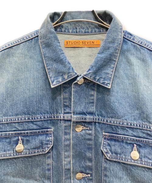 studio seven（スタジオセブン）STUDIO SEVEN (スタジオセブン) Knit Denim Quilted Combination Jacket インディゴ サイズ:Lの古着・服飾アイテム