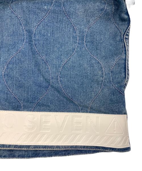 studio seven（スタジオセブン）STUDIO SEVEN (スタジオセブン) Knit Denim Quilted Combination Jacket インディゴ サイズ:Lの古着・服飾アイテム