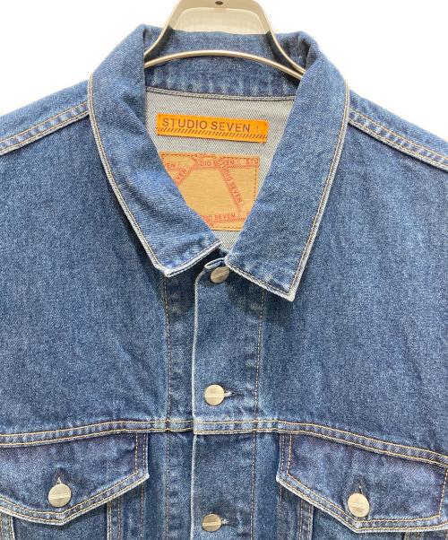 studio seven（スタジオセブン）STUDIO SEVEN (スタジオセブン) Motif Design Denim Jacket インディゴ サイズ:Lの古着・服飾アイテム