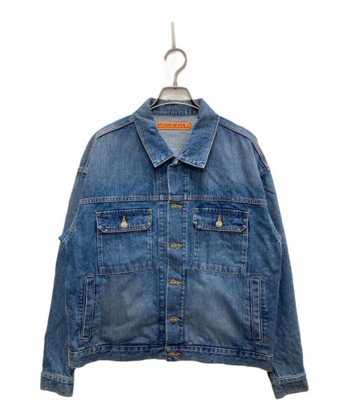 studio seven（スタジオセブン）STUDIO SEVEN (スタジオセブン) 切替デニムジャケット インディゴ サイズ:Mの古着・服飾アイテム