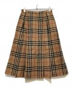 Burberry'sバーバリーズ）の古着「ノバチェックウールスカート」｜ベージュ