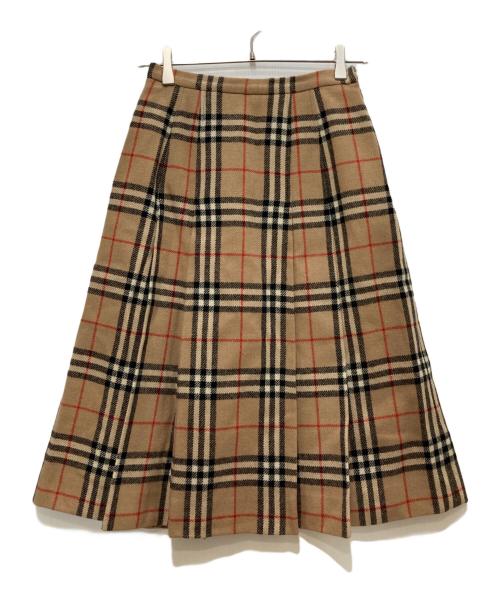 Burberry's（バーバリー）Burberry's (バーバリーズ) ノバチェックウールスカート ベージュ サイズ:不明の古着・服飾アイテム
