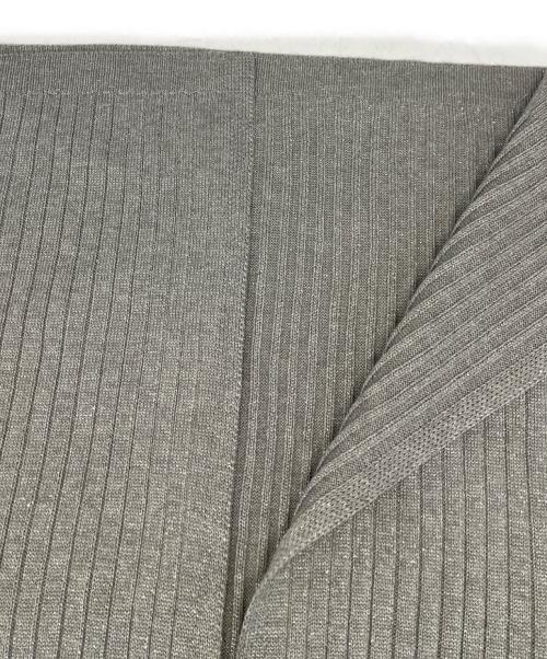 THREE DOTS（スリードッツ）THREE DOTS (スリードッツ) Lurex sweater rib skirt/ルレックスセーターリブスカート グレー サイズ:Ｓの古着・服飾アイテム