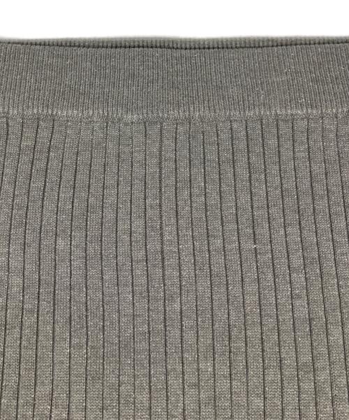 THREE DOTS（スリードッツ）THREE DOTS (スリードッツ) Lurex sweater rib skirt/ルレックスセーターリブスカート グレー サイズ:Ｓの古着・服飾アイテム