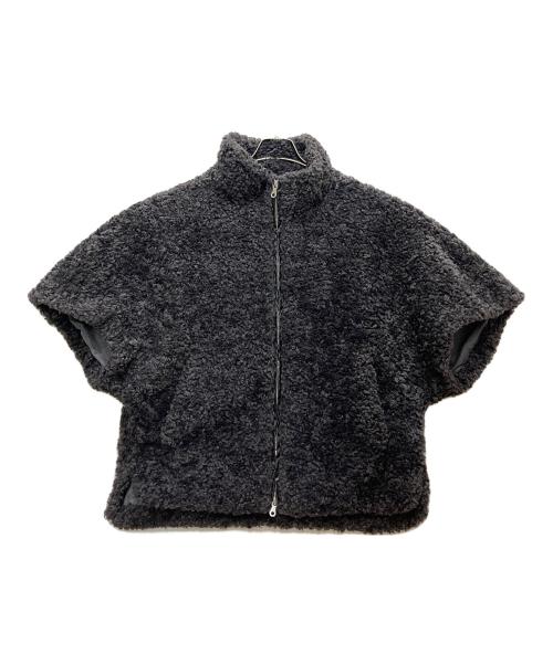 THREE DOTS（スリードッツ）THREE DOTS (スリードッツ) プードルボア ポンチョ ink black サイズ:Ｓの古着・服飾アイテム