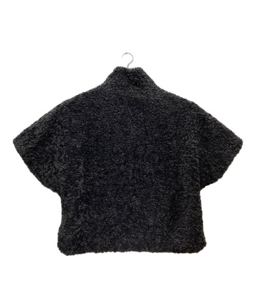 THREE DOTS（スリードッツ）THREE DOTS (スリードッツ) プードルボア ポンチョ ink black サイズ:Ｓの古着・服飾アイテム