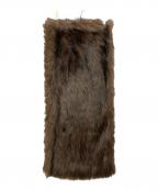 LEINWANDEラインヴァンド）の古着「VEGAN FUR SHAWL/ヴィーガン　ファーストール」｜ブラウン