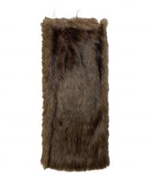 LEINWANDE（ラインヴァンド）の古着「VEGAN FUR SHAWL/ヴィーガン　ファーストール」｜ブラウン