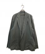 BLURHMSブラームス）の古着「Wool Rayon Silk Cardigan Jacket」｜グリーン