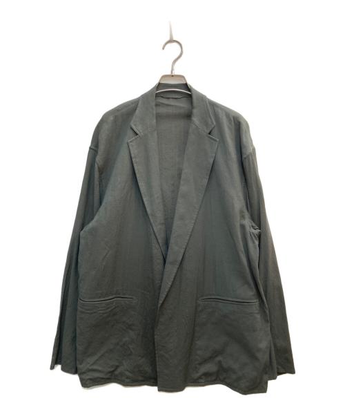 BLURHMS（ブラームス）BLURHMS (ブラームス) Wool Rayon Silk Cardigan Jacket グリーン サイズ:3の古着・服飾アイテム