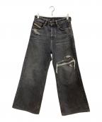DIESELディーゼル）の古着「ダメージ加工デニムパンツ」｜グレー