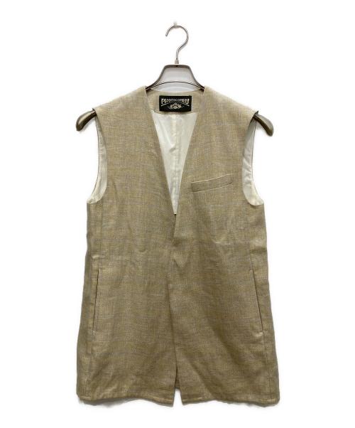 PHOTOCOPIEU（フォトコピュー）PHOTOCOPIEU (フォトコピュー) ノーカラージレ ベージュ サイズ:ＴＵの古着・服飾アイテム