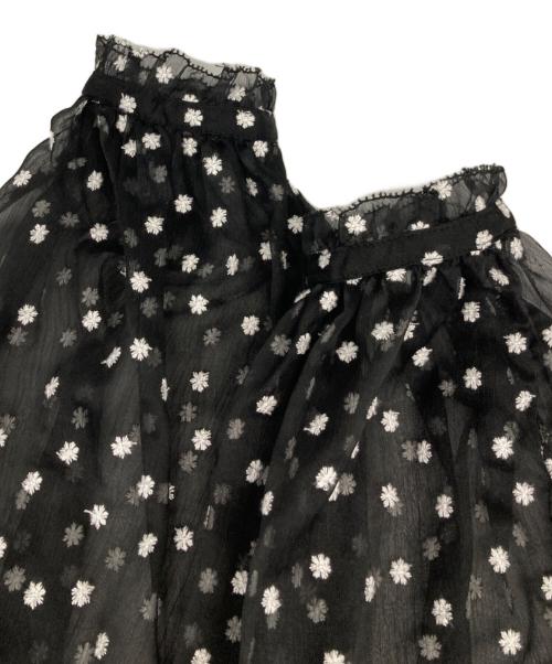 IENA（イエナ）IENA (イエナ) 楊柳フリルピンタックブラウス ブラック サイズ:freeの古着・服飾アイテム