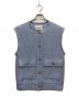 journal standard L'essage（ジャーナルスタンダード レサージュ）の古着「GIOLICAツイードギャザー ベスト」｜ブルー