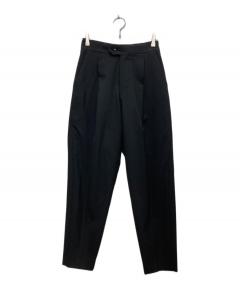 中古・古着通販】HYKE (ハイク) タックワイドデニムパンツ ブラック