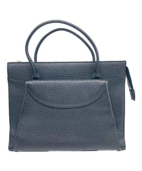 COMME des GARCONS（コムデギャルソン）COMME des GARCONS (コムデギャルソン) レザーハンドバッグ ブラックの古着・服飾アイテム