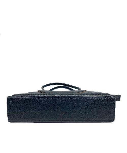 COMME des GARCONS（コムデギャルソン）COMME des GARCONS (コムデギャルソン) レザーハンドバッグ ブラックの古着・服飾アイテム