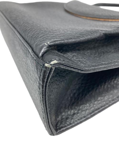 COMME des GARCONS（コムデギャルソン）COMME des GARCONS (コムデギャルソン) レザーハンドバッグ ブラックの古着・服飾アイテム