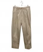 HEUGNユーゲン）の古着「George ガーメントダイコットン2Pテーパードパンツ」｜ベージュ