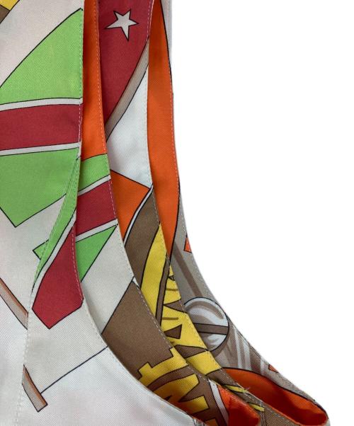 HERMES（エルメス）HERMES (エルメス) 総柄シルクベスト オレンジ サイズ:40の古着・服飾アイテム
