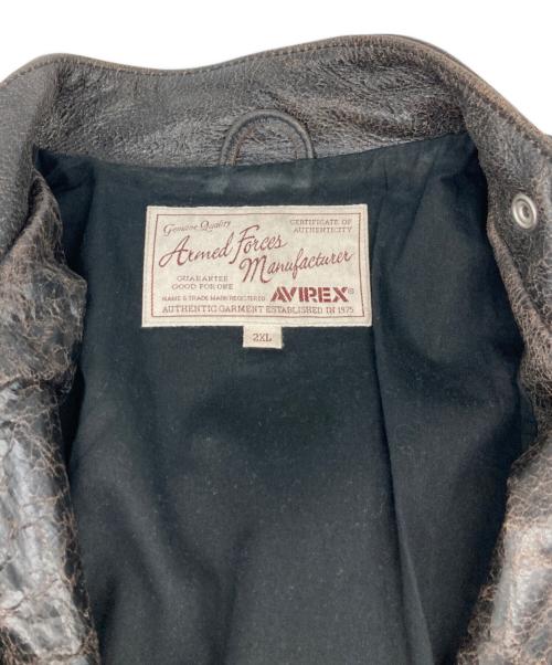 AVIREX（アヴィレックス）AVIREX (アヴィレックス) シングルライダースジャケット ブラック サイズ:2XLの古着・服飾アイテム