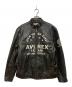 AVIREX（アヴィレックス）の古着「シングルライダースジャケット」｜ブラック