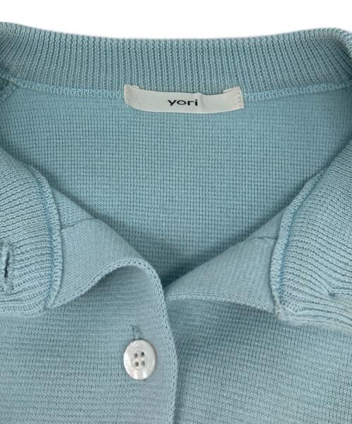 YORI（ヨリ）yori (ヨリ) パフスリーブショートカーデ スカイブルー サイズ:Fの古着・服飾アイテム